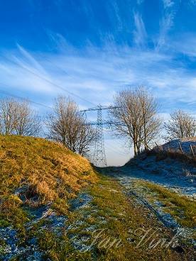 Hoogspanningsmast bij de Vuurlinie Wijkermeerpolder Beverwijk